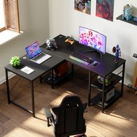 Bestier - L-Shaped Gaming Desk - 55