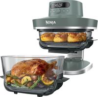 Ninja - Crispi Pro 6-in-1 Countertop Glass Air Fryer - Ash Gray - Angle