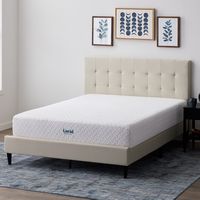 Lucid - 10-inch Med Firm Gel Memory Foam Mattress-Twin XL - White - Angle