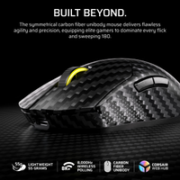 CORSAIR - SABRE v2 PRO Wireless FPS CF Gaming Mouse - Wireless - Black - Angle