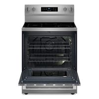 Maytag - 30-Inch Wide Electric Range With No Preheat Air Fry and Air Baking - 5.3 cu. ft - Stainl... - Angle