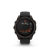 Garmin - fēnix 8 Solar Sapphire GPS Smartwatch 47mm Fiber-reinforced polymer - Carbon Gray DLC Ti... - Angle