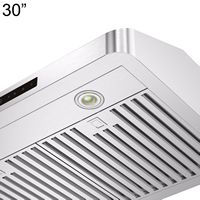 Windster Hoods - 30 inches - Externally Vented - Under cabinet Range Hood - Stainless Steel - Angle