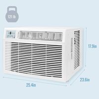 Keystone - 23,200/22,900 BTU 230V Window Air Conditioner with 16,000 BTU Supplemental Heat Functi... - Angle