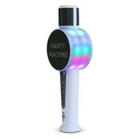 Singing Machine - Party Machine Mic - White - Angle