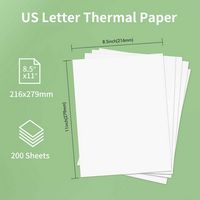 JADENS - Thermal paper  letter size - White - Angle