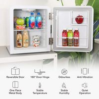 Cooluli - Curve 1.7 cuft Freestanding Compressor Fridge - White - Angle