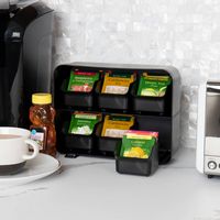 Mind Reader - Tea Bag Organizer, Tea Station Organizer, Countertop Storage, Plastic, 10.25