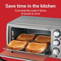 Hamilton Beach - 4-Slice Toaster Oven - Stainless Steel - Angle