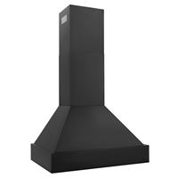 ZLINE - 30 inches - Externally Vented - Wall Range Hood - Black stainless steel - Angle