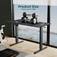 Bestier Electric Adjustable Standing Computer Office Desk with Splice Board, 2 Hooks, and Wire Ho... - Angle