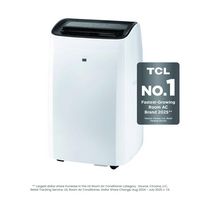 TCL - 450 Sq. Ft. Smart Portable Air Conditioner 10,000 BTU with Heat - White - Angle