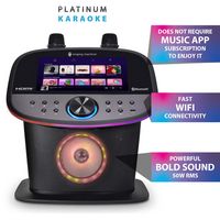 Singing Machine - Platinum Plus Wi-Fi Karaoke System, Music Streaming Apps, Bluetooth, 22 Voice E... - Angle