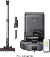 eufy - E20 3-in-1 Wi-Fi Connected Robot Vacuum with Auto Emptying, Powerful Max 30,000 pa and Pre... - Angle