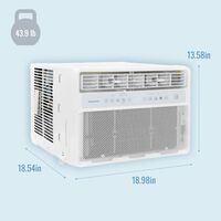 Keystone - 8,000 BTU 350 Sq. Ft Window Mounted Inverter Air Conditioner with Remote Control - White - Angle