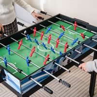 Costway - 14-in-1 Combo Game Table Set with Foosball Air Hockey Ping Pong Chess Shuffleboard - Mu... - Angle