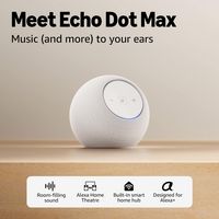 Amazon - Echo Dot Max (newest model), Alexa speaker w/ room-filling sound and built-in smart home... - Angle