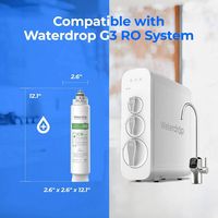 Waterdrop - Replacement Filter for B-BBY-G3P800-W and B-BBY-G3-W Reverse Osmosis System, 1 Year -... - Angle