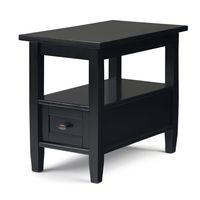 Simpli Home - Warm Shaker Narrow Side Table - Black - Angle