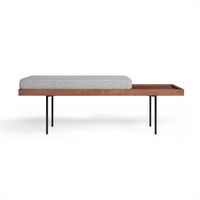 Burrow - Carta Hardwood Bench - Walnut - Angle