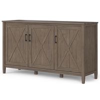 Simpli Home - Ela Wide Storage Cabinet - Smoky Brown - Angle