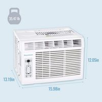Keystone - 150 Sq. Ft 5,000 Cooling BTU Window Air Conditioner - White - Angle