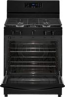 Whirlpool - 5.1 Cu. Ft. Freestanding Gas Range with Edge to Edge Cooktop - Black - Angle