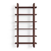 Burrow - Index Hardwood 6-Shelf Bookshelf - Walnut - Angle