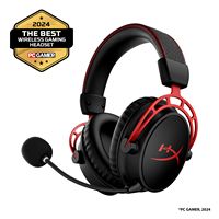 HyperX - Cloud Alpha Wireless Gaming Headset for PC, PS5, and PS4 - Black/Red - Angle