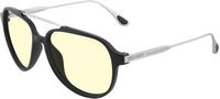 GUNNAR - Ghost  Computer Glasses with Blue Light Reduction , Amber Lenses - Onyx/Mercury - Angle