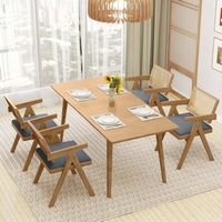 Costway Set of 4 Rattan Accent Chairs Leathaire Dining Chairs Modern Living Room Chairs - Gray + ... - Angle