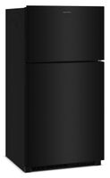 Amana - 33 in. Wide 21.3 cu. ft. Top-Freezer Refrigerator With Dual Crisper Drawers - Black - Angle