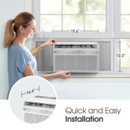 LG - 350 Sq. Ft. 8,000 BTU Window Air Conditioner with Remote - White - Angle