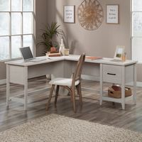 Sauder - Summit Station L-Shaped Desk - Gray - Angle