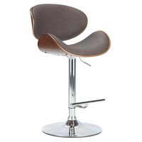 Simpli Home - Marana Bentwood Adjustable Height Gas Lift Bar Stool - Distressed Brown - Angle