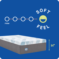 Sealy - Dreamlife™ 14” Foam Mattress-in-a-Box, King - White - Angle