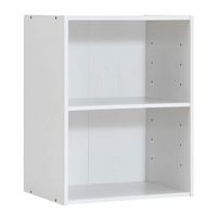Costway - 2 Tier Open Shelf Night Stand End Table Sofa Side Storage Display Furni - White - Angle