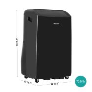 Hisense - 10,000 BTU Smart Portable Inverter Air Conditioner with Wi-fi and Remote Control - Black - Angle