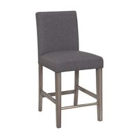 CorLiving - Laura Fabric Counter Height Barstool - Gray - Angle