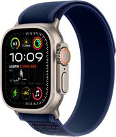 Apple Watch Ultra 2 (GPS+Cellular) 49mm Titanium Case with Blue Trail Loop - M/L - Natural (AT&T)... - Angle