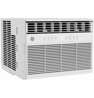 GE - 350 Sq. Ft. 8,000 BTU ENERGY STAR Smart Window Air Conditioner and 8,400 BTU Heater - White - Angle