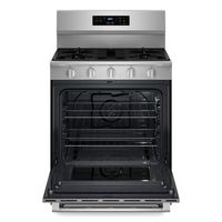 Maytag - 30-Inch Wide Gas Range With No Preheat Air Fry and Air Baking - 5.0 cu. ft. - Stainless ... - Angle