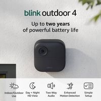 Blink - Outdoor 4 5-Camera Wireless 1080p Security System with Up to Two-year Battery Life - Black - Angle