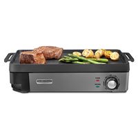 Hamilton Beach - Professional Cast Iron Electric Grill - BLACK - Angle