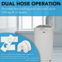Whynter - 350 Sq. Ft. Portable Air Conditioner - White - Angle