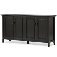 Simpli Home - Amherst Wide 4 Door Storage Cabinet - Hickory Brown - Angle