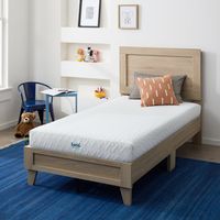 Lucid Comfort Collection - 5-inch Gel Memory Foam Mattress - Queen - White - Angle