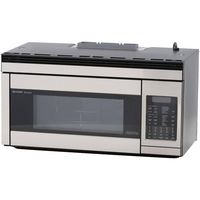 Sharp - 1.1 Cu. Ft. Convection Over-the-Range Microwave with Sensor Cooking - Stainless Steel - Angle