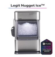 GE Profile - Opal 2.0 Ultra Nugget Ice Maker with Scale Inhibiting Filter - Stainless Steel - Angle