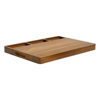 Viking - Acacia 20-inch Reversible Butcher Block Prep/Carving Board - Wood - Angle